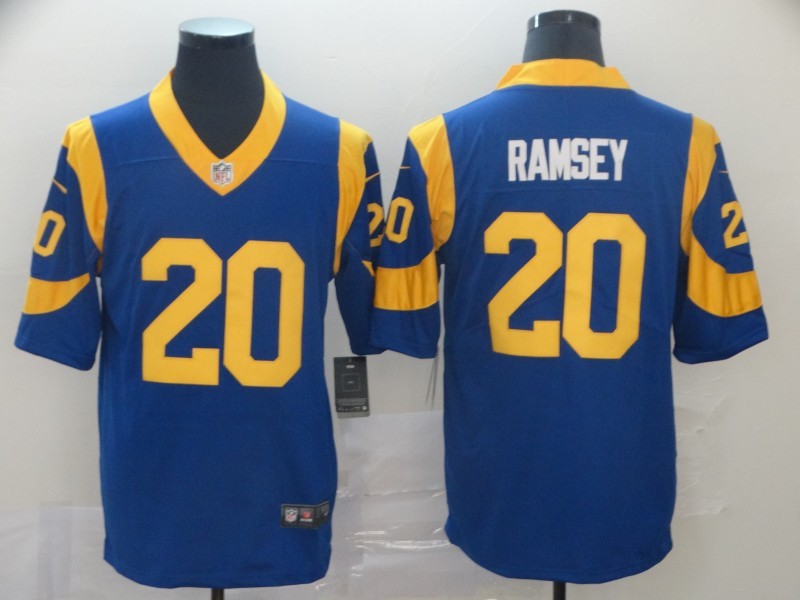 Men's Los Angeles Rams Jalen Ramsey #20 Blue Jersey